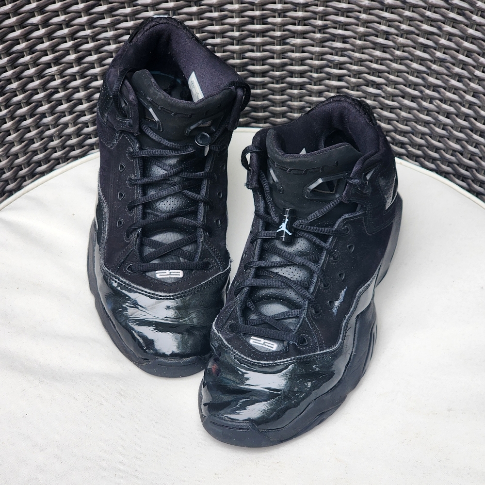 NIKE AIR JORDAN B'LOYAL 'TRIPLE BLACK SHOES 315317-013 SIZE M9.5 US CV55